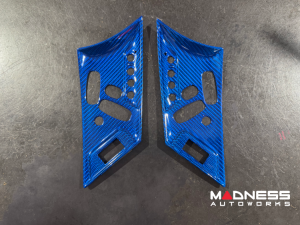 Jaguar F-TYPE Interior Trim - Carbon Fiber - Seat Adjustment Control Cover Trim Kit - Blue - Pre 2018